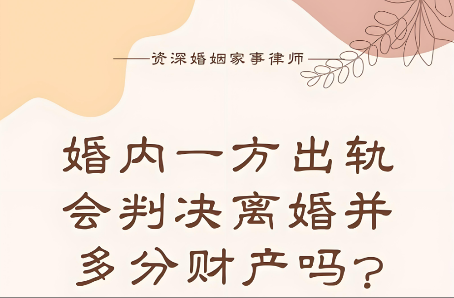 杭州市侦探公司：对方婚内出轨财产怎么判？